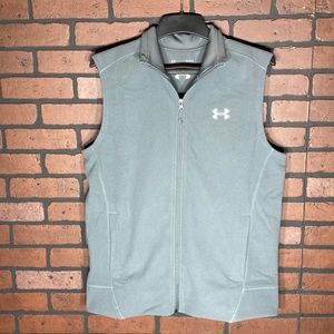 New Mens under armor off grid fleece vest grey mens large.